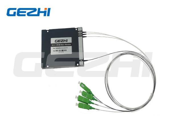 3CH CWDM Mux Module ABS Box With Customized Wavelength And Connector