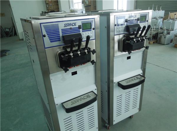 3 Flavor Frozen Yogurt Ice Cream Machine , Commercial Yogurt Ice Cream Making Machine