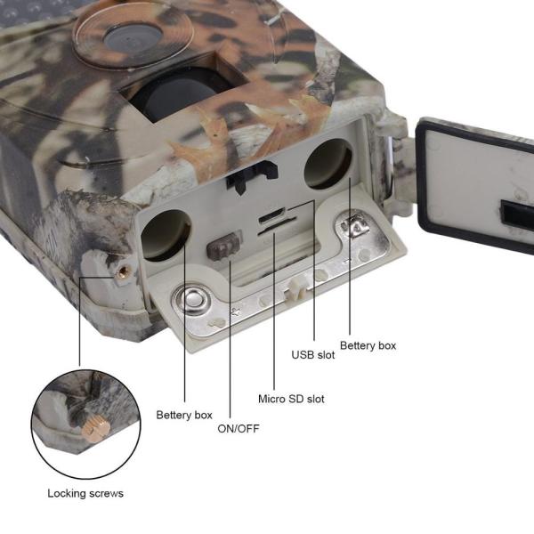 HD 12MP Outdoor Pr100 Hunting Trail Camera With Sd Card Night Vision