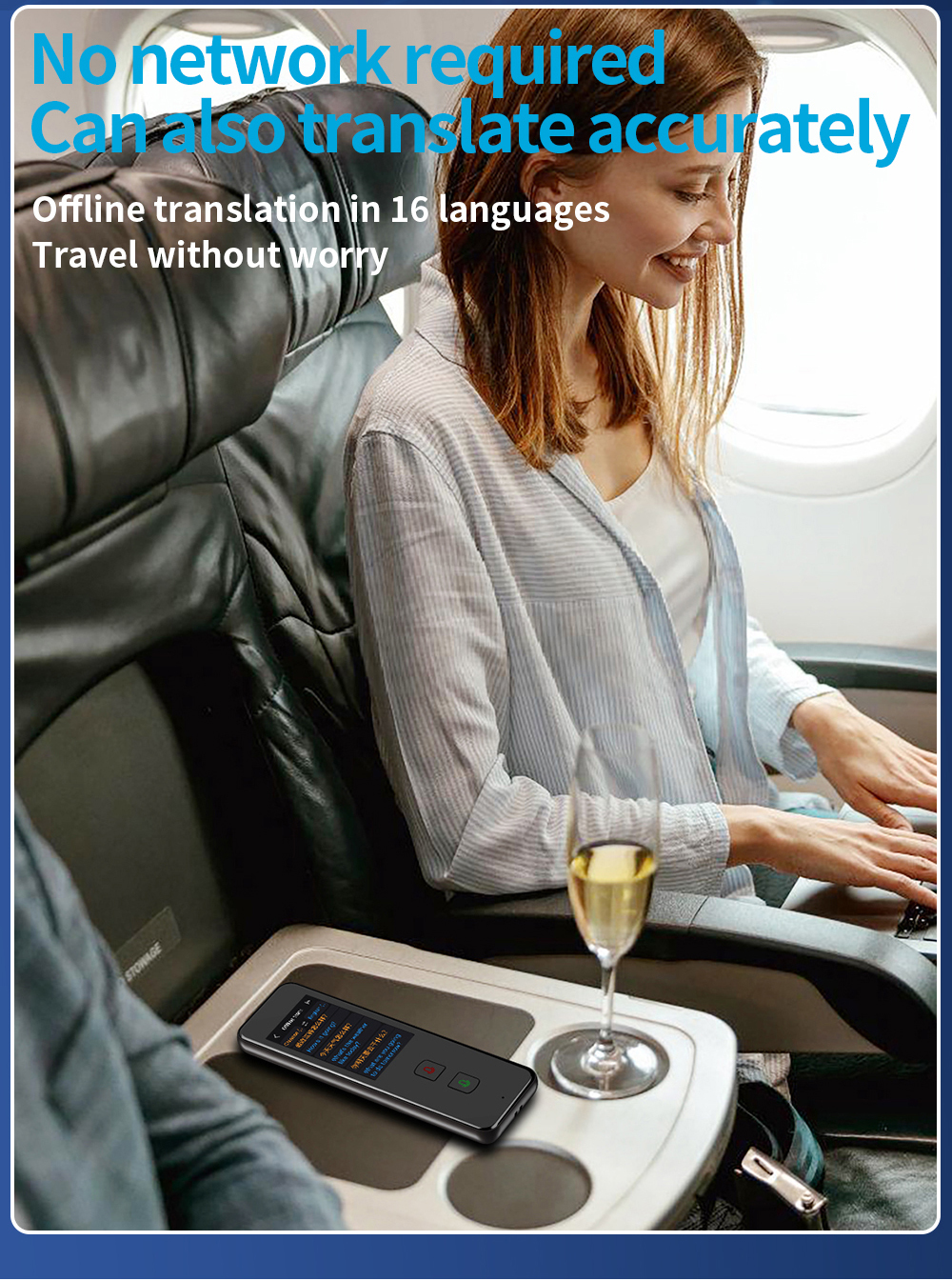 Multi Language Real Time Handheld Translation Device Online / Offline Voice Translator