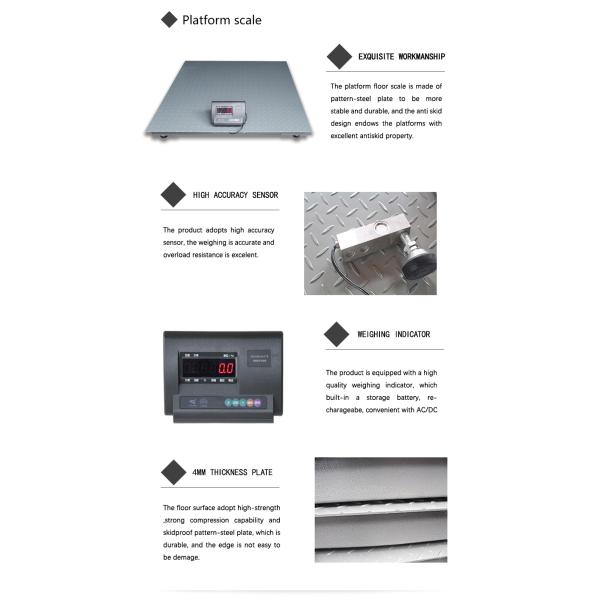 Waterproof Warehouse Pallet Scales / Industrial Floor Pallet Scale Rechargeable Battery