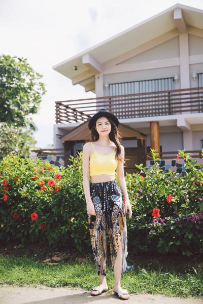 Scoop Neck Top With High Waist Women Swimwear 3 Pieces Beach Wear Bathing Suit Women