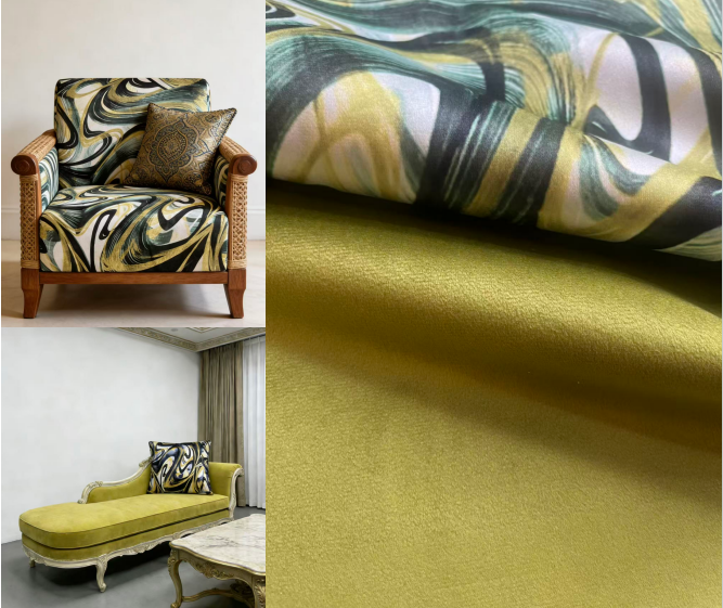 250GSM  abstract digital printing fabric for sofa