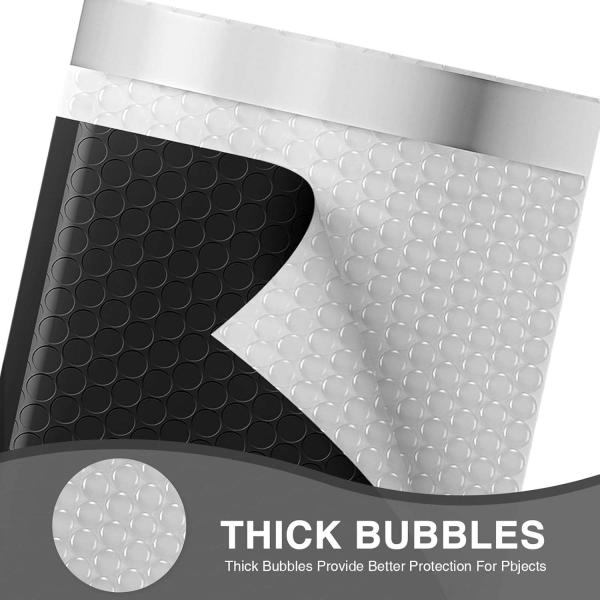 Black Matte Self-Sealing Poly Bubble Transport Mailing Bag For Business Bubble Mail