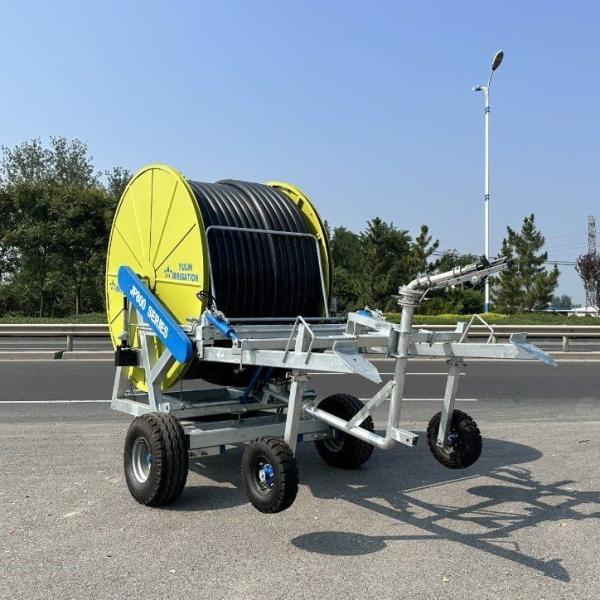 Green Hose Reel Irrigation Equipment Agricultural Machinery 400m Tube Length