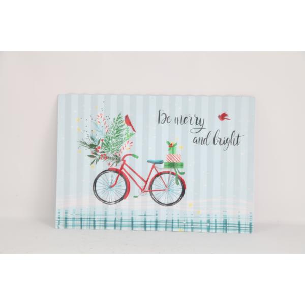 Modern Festive Christmas Metal Ornaments in Traditional Colors