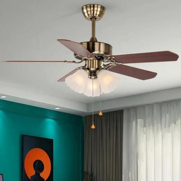 Oem Odm Fermeture à glissière maison décorative luxe ventilateur de plafond 42 pouces avec lumière