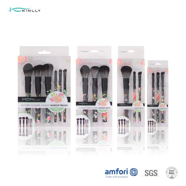 6pcs PVC Box Plastic Makeup Brushes For Blush