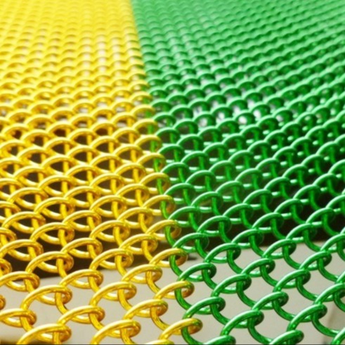 Cortina de eslabones de cadena metálica de acero inoxidable 304 con alambre de 1 mm para cortina de decoración de centros comerciales