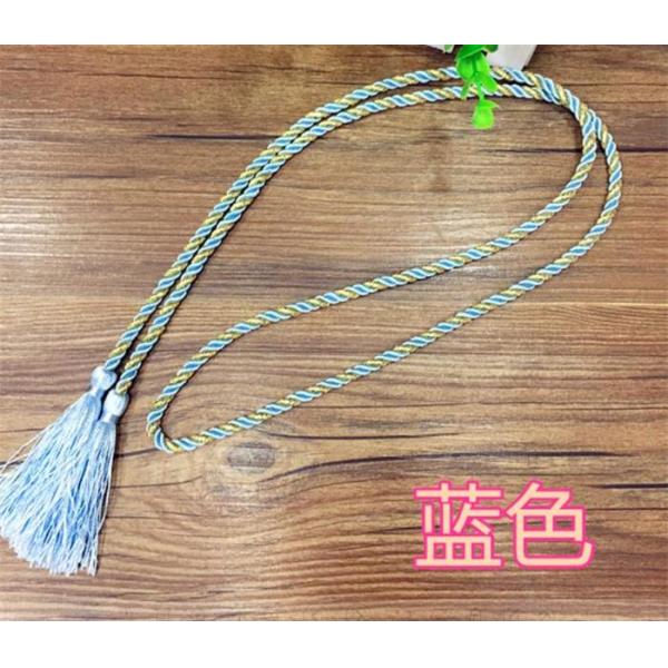 Delicate fluorescent multicolored fringe tassel trimming for graduation cap decoration