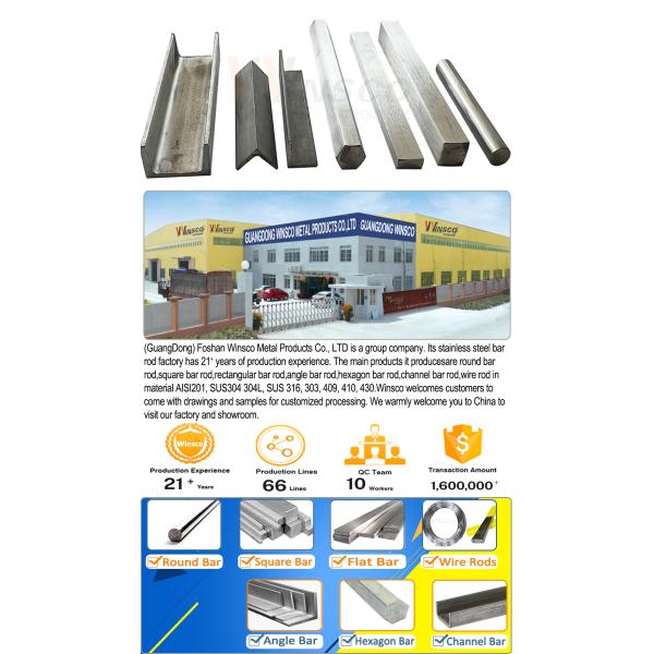 Especificaciones completas SUS 201 304 316 Rodas de acero inoxidable de grado redondo Suqare plano ángulo hexagonal canal forma barra de acero inoxidable