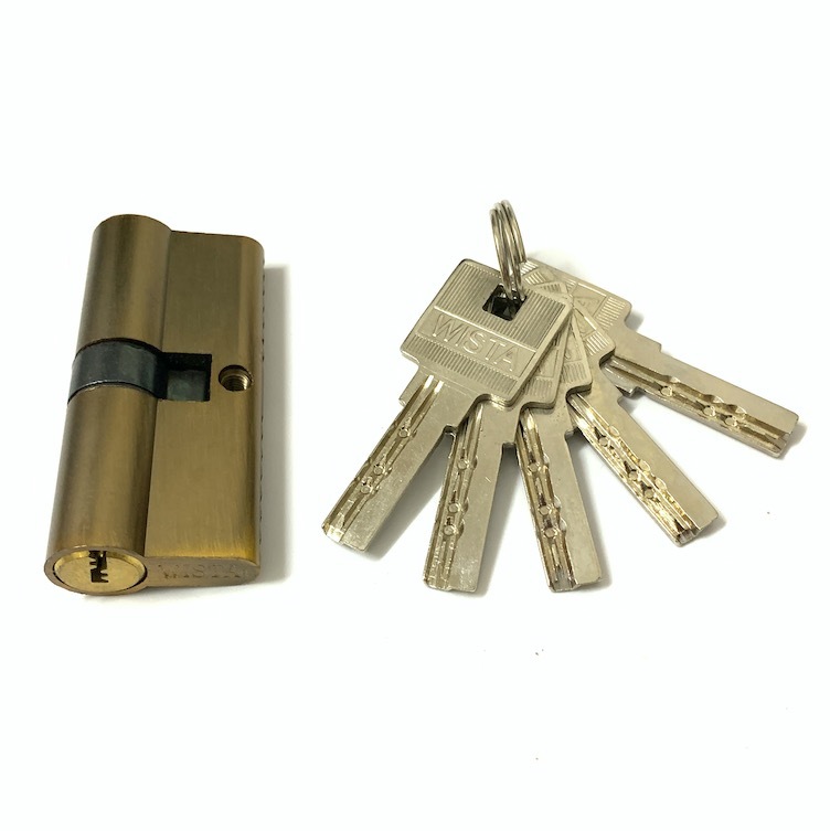 Euro Profile Zinc Brass Cylinder 80mm Door Cylinder Lock Replacement