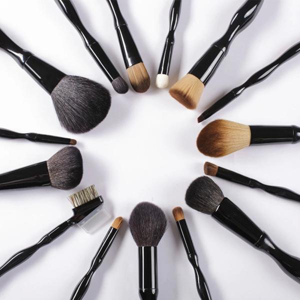 Wood Handle 15pcs Travel Makeup Brush Set For Teenager ISO9001 Standard