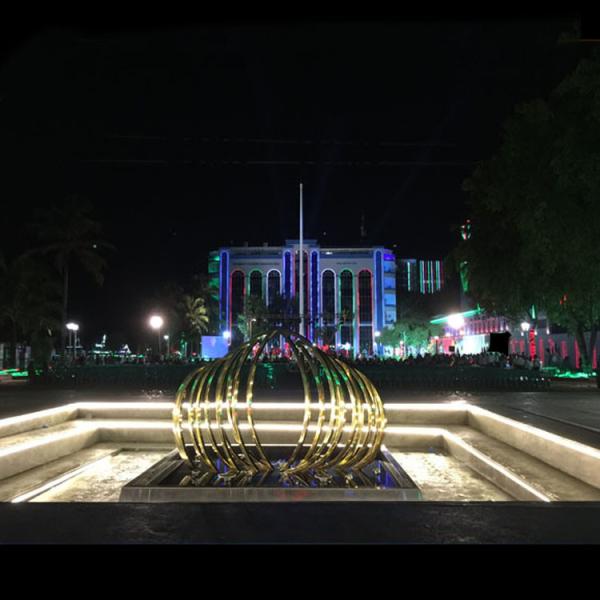 Customized Colorful Outdoor Floor Ground Dry Water Fountain