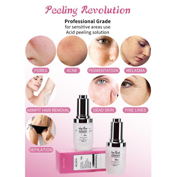 Skin Exfoliating Serum Highly Effective OEM 15% Skin Peeling Solution