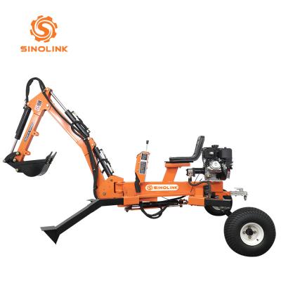 Mini Atv Tow Behind Backhoe For Quad Excavator Gasoline Engine