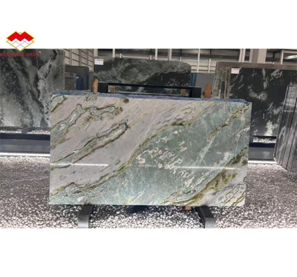 Maldives Blue Luxury Stone Translucent Polished Big Slab for Hotel Dining Table Set