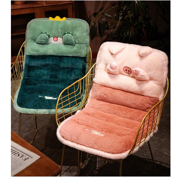 PPcotton Pressure Relief Cushion Pillow Cute Plush One-Piece Cushion with Pillow Back