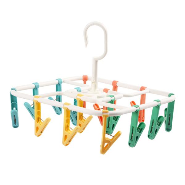 16 Clips Clothespin Multifunctional Socks Hanger Windproof