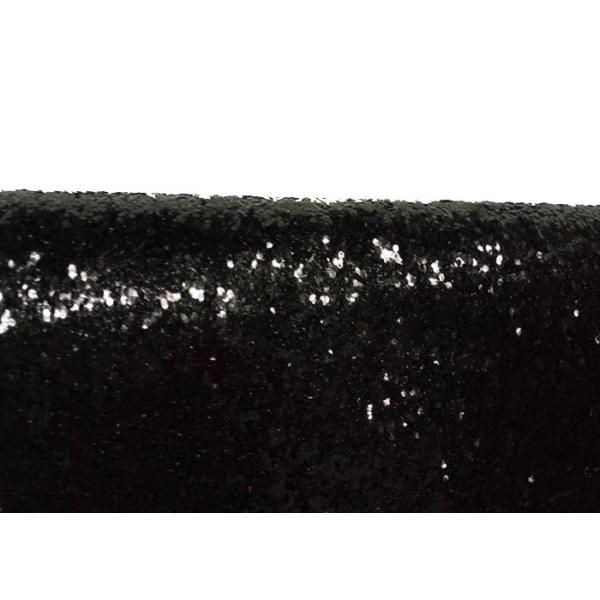 PU Textile Chunky Glitter Fabric Wall Coverings Black Wallpaper 25cm*138cm