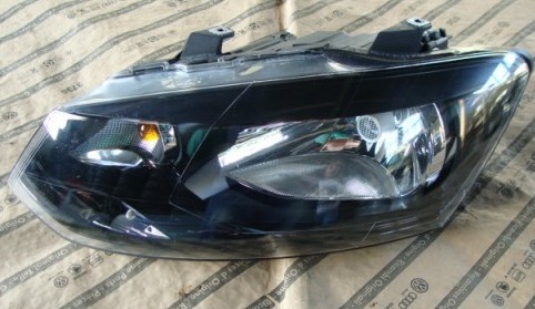 Black Power Heated VW POLO LED Car Headlights OEM 6R1 941 015 E / 016 E