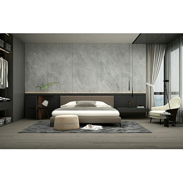 Carreau de porcelaine émaillée polie grise 900x1800mm Sol et mur intérieur