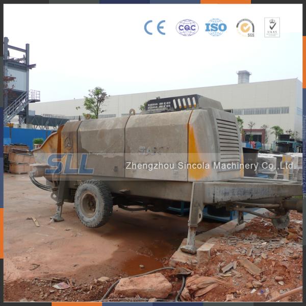 Mini Hydraulic Concrete Mixer Pump , Trailer Mounted Electric Concrete Pump