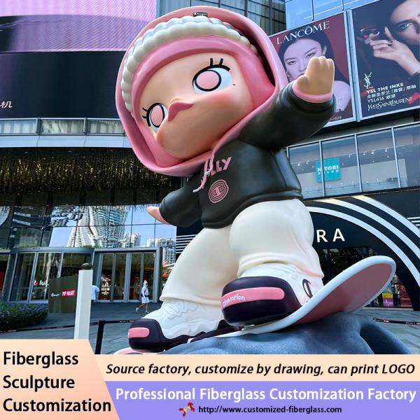 Colorful 3m High 3D Cartoon Resin Fiberglass Sculpture For Event Exhibition Easy To Clean And Long-Lasting