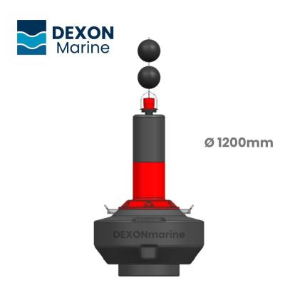 1200mm Dia Marine Navigation Buoy Isolated Danger Mark Buoy With Polyethylene Shell