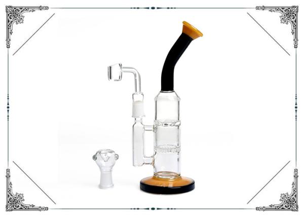 Dab Oil Rig Turbine Perc With Honeycomb Perc Smoking Water Pipes Heady Glass Bowl and Quartz Banger