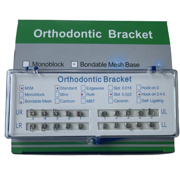 Bondable Mini Roth Orthodontic Bracket 0.018 Double Slot With Hook345