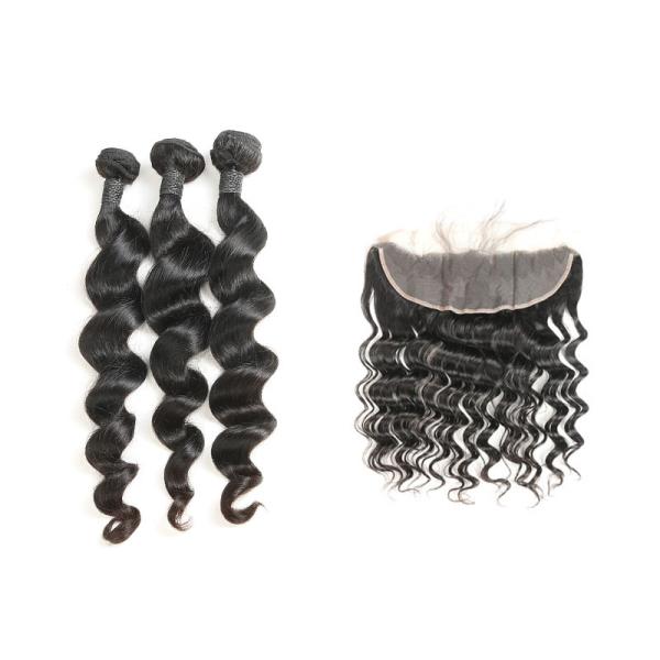 Healthy Natural Color Loose Curly Indian Remy Hair Weave No Tangle OEM Service
