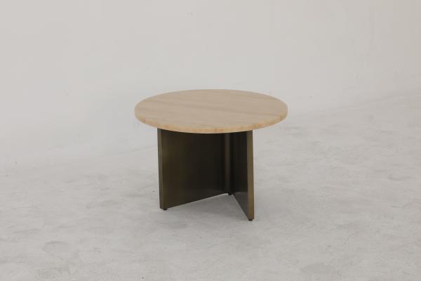Tabela final de aço inoxidável de mármore natural com acabamento de bronze personalizável