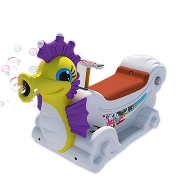 Funny Kids Arcade Machine Battery Operated Blow Bubbles Walk Or Ride On Toy Horse