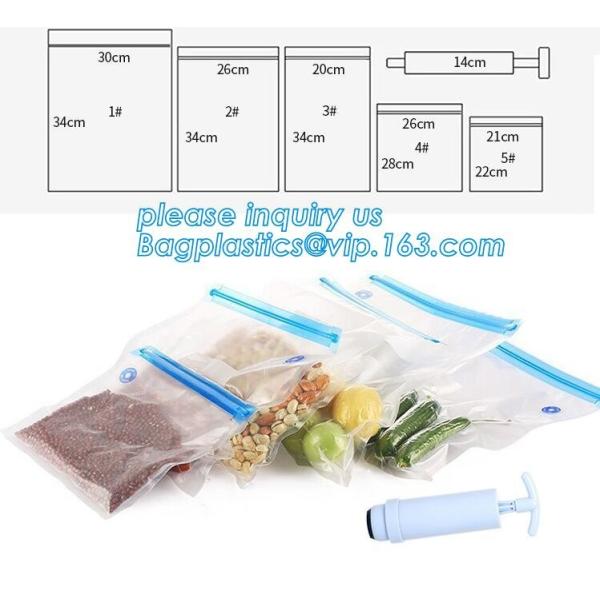 Disposable Transparent Vacuum Sealer Food Storage Plastic Packaging Roll Bag for Food Sealed, Textured Food Freshness St