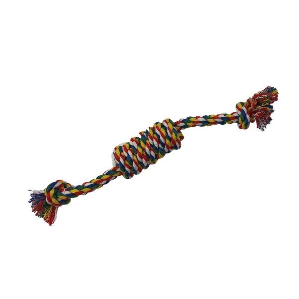 Веревочка хлопка шарик укуса узла щенка игрушечного игрушки Frisbee собаки 3 частей