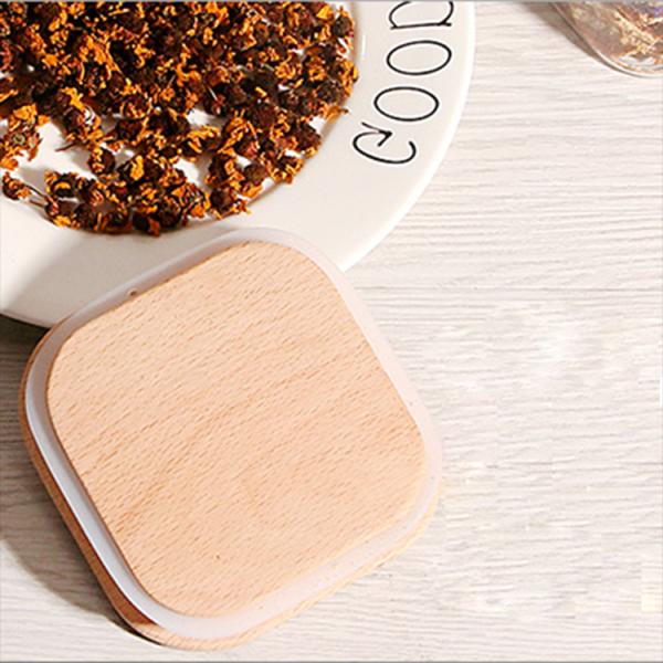 Food Preservation Borosilicate Square Glass Jar Kitchen Storage Jar With Bamboo Lids