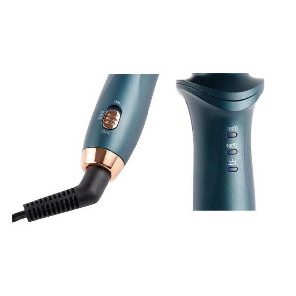 Black Electric Hot Comb Brush PTC Heating Wave Fast Styling Curling Iron
