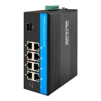 8 PORT INDUSTRIAL NETWORK SWITCH GIGABIT SFP FIBER ETHERNET DIN RAIL CE UNMANAGED