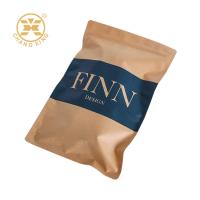 Sac à fermeture à glissière écologique à l' imprimé personnalisé Sac à café en papier kraft avec vanne Fermeture à glissière Emballage de qualité alimentaire