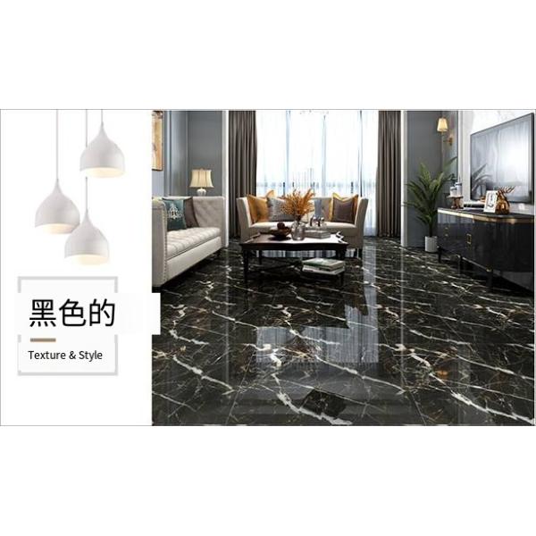Double Layer Polished Porcelain Tile 600*600mm Black Golden Rose