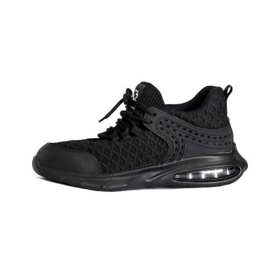 Breathable Fly Knit Safety Shoes Puncture Resistant Metal Safe Toe PU Outsole Footwear Sport Safety Shoes