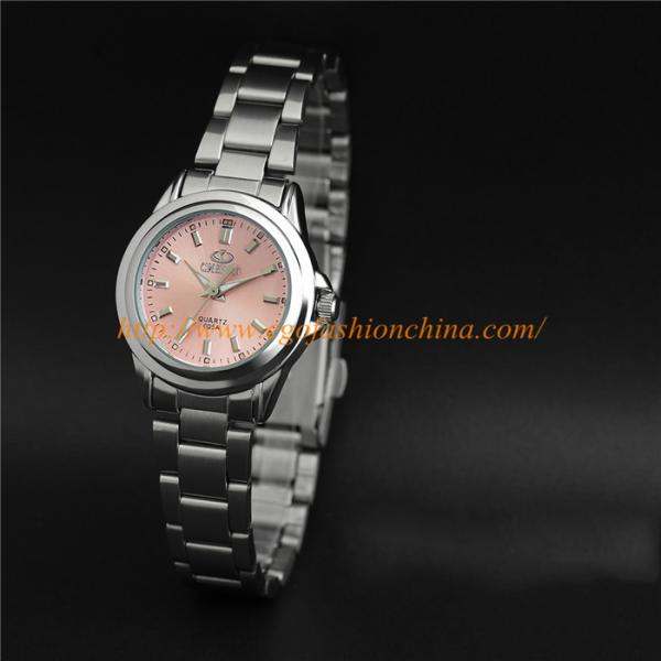 005A Pink Fashion Jewelry Watch Rhinestone Bling Watches Stainless Steel Woman Watch Hot