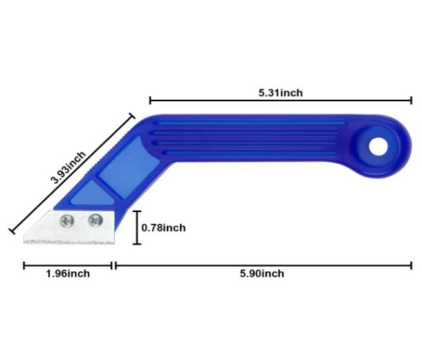 2 Pieces Tile Grout Saw Angled Grout Saw with 4 Pieces Extra Blades Replacement for Tile Cleaning
