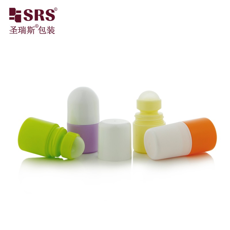 RPPC 30ml Cute Round PP PCR Recycled Plastic Roll On Deodorant Gel Bottle