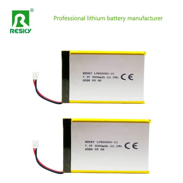 7.4V 3000mAh Lithium Ion Battery Pack with 500 Cycles Life for Portable Printers