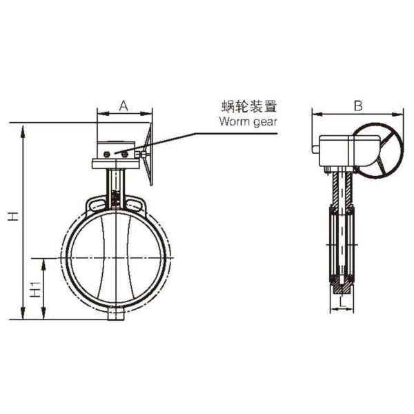 Клапан-бабочка клапан-бабочки 10 вафли клапан-бабочки PN16 Dn250 стержня углерода стальная A216 WCB стали отливки обнаженная