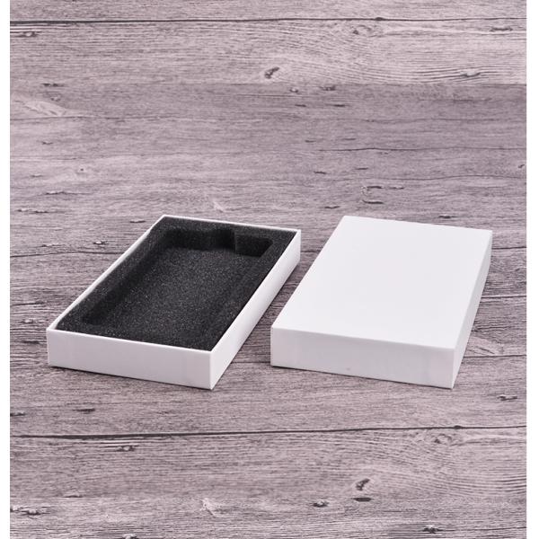 Коробка изготовленного на заказ черного белого мобильного случая упаковывая с губкой ЕВА