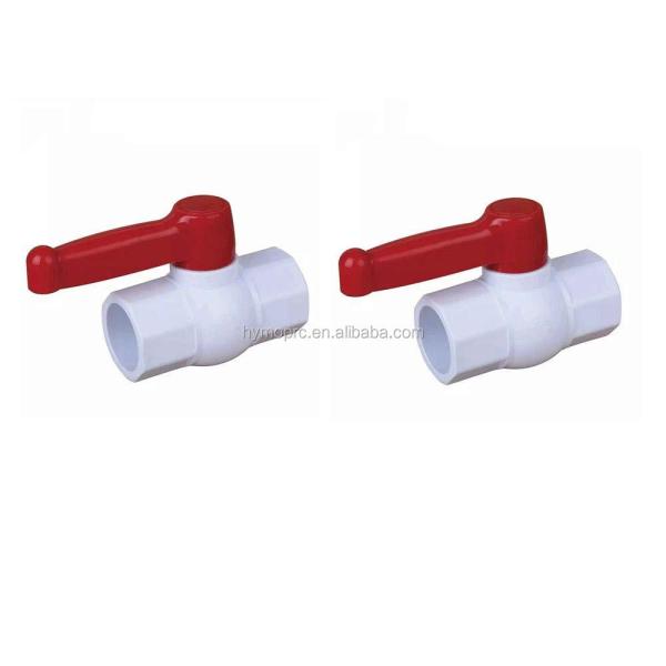 Leading PVC Ball Valve 1.0MPA Pressure Blue Plastic Threaded Water Pipe Valve 1/2 Inch