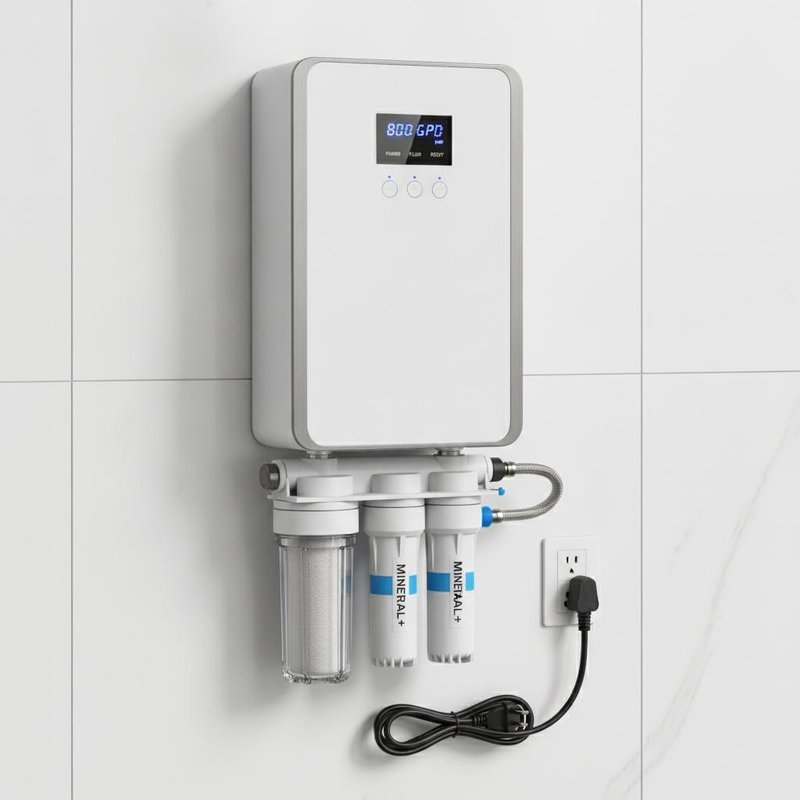 Compact Reverse Osmosis Water Treatment System 800 GPD Alkaline Mineral Filter
